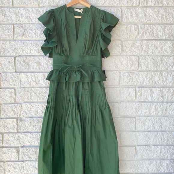 Ulla Johnson Florence Dress in Juniper - Picture 3 of 7